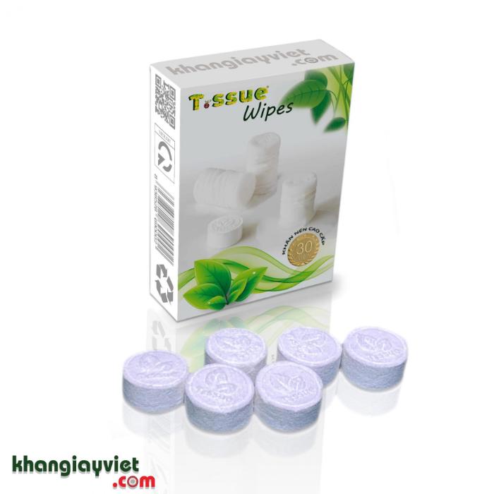 Khăn giấy nén nhãn hiệu T.ssue