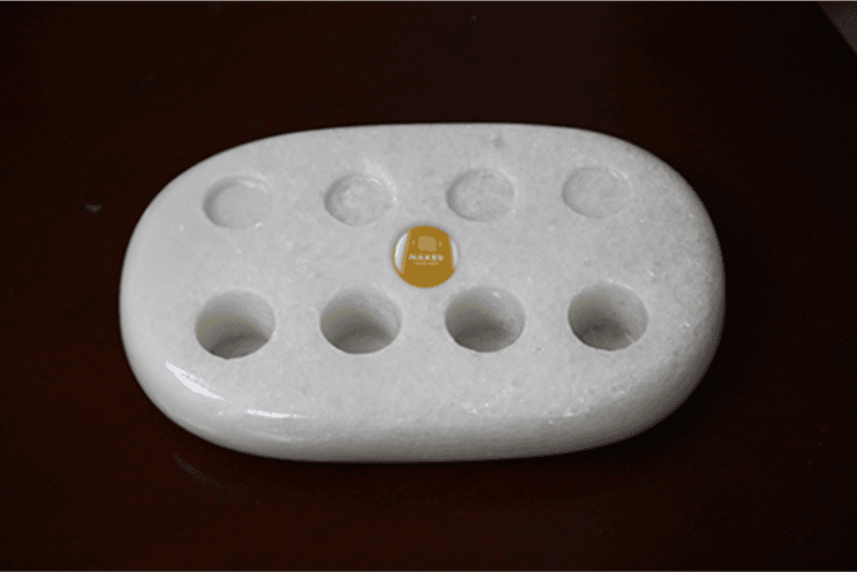 Khay đá cẩm thạch đựng khăn nén 8 lổ