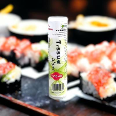 Ống Tuýp đựng 10 viên khăn nén để sử dụng cá nhân, đi du lịch rất tiện lợi, gọn nhẹ